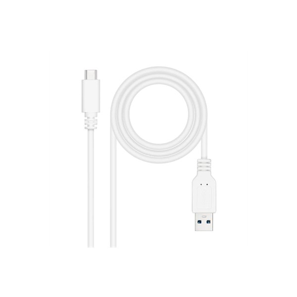 Nanocable cable usb 3.1 gen2 usb-c/a 2 m blanco
