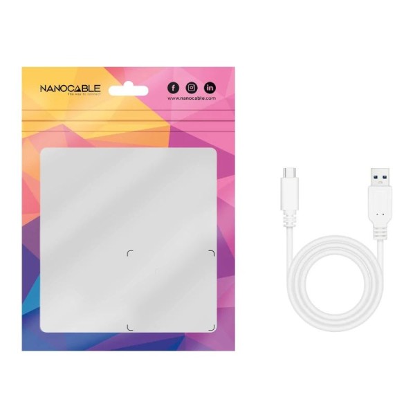 Nanocable cable usb 3.1 gen2 usb-c/a 2 m blanco