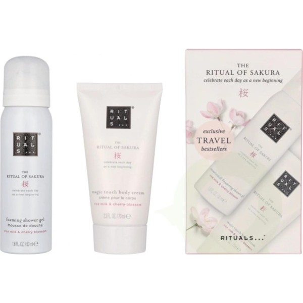 Rituals the ritual of sakura gel de baño espuma 120ml + crema corporal 70ml